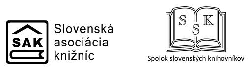 Logo Slovenskej asociácie knižníc a Spolku slovenských knihovníkov