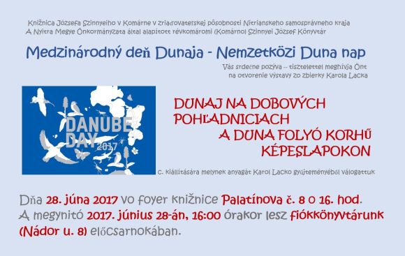 Pozvánka na otvorenie výstavy v Knižnici Józsefa Szinnyeiho v Komárne, 28. 6. 2017