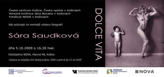 Pozvánka na vernisáž výstavy fotografií Sáry Saudkovej, 5. 10. 2009 o 16.30 hod.