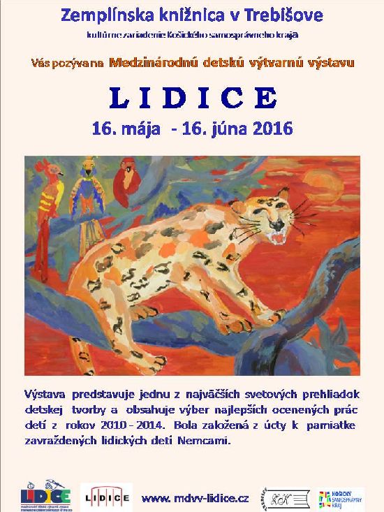 Medzinárodná detská výtvarná výstava od 16. mája do 16. júna 2016 v  Zemplínskej knižnici v Trebišove