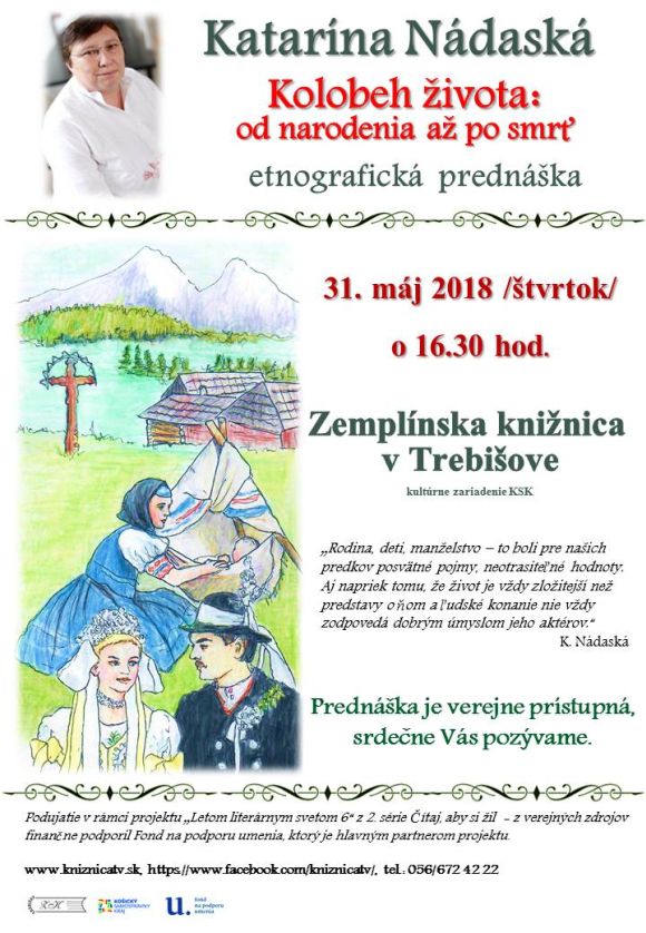stretnutie s významnou slovenskou etnologičkou v Zemplínskej knižnici v Trebišove vo štvrtok  31. mája 2018 