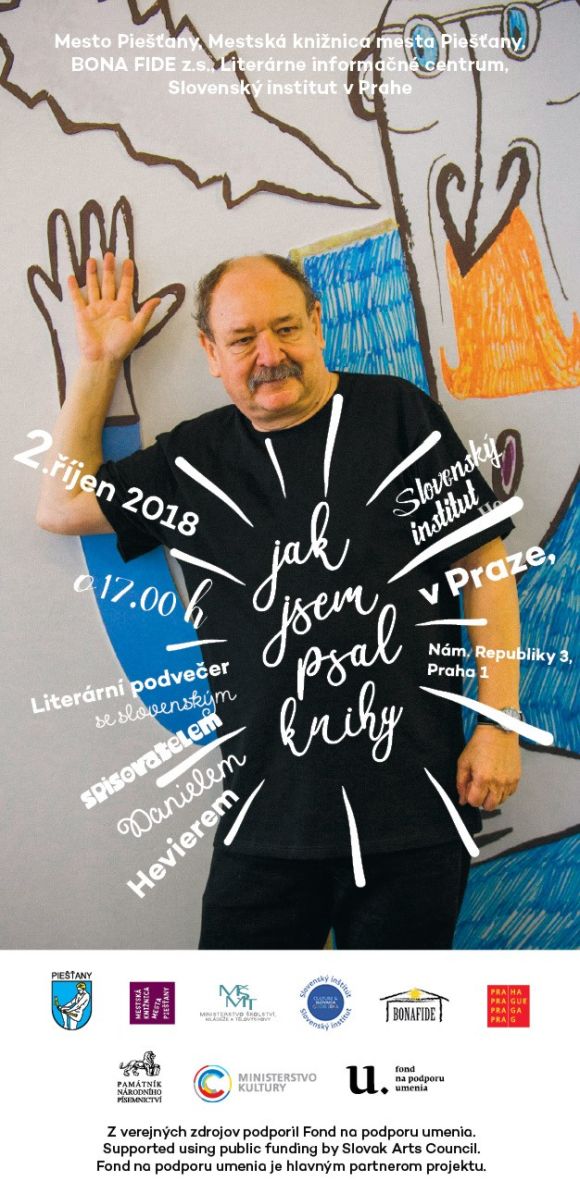 Literárny podvečer s Danielom Hevierom v Prahe, 2. 10. 2018