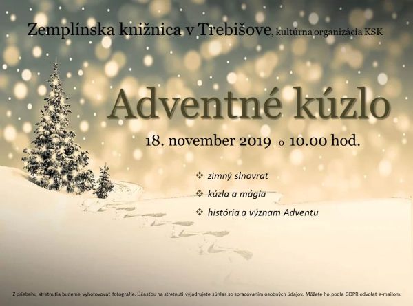 zvyky a tradície, viažuce sa k tzv. stridžiemu obdobiu a adventu v Zemplínskej knižnici v Trebišove 18. novembra 2019 o 10:00 