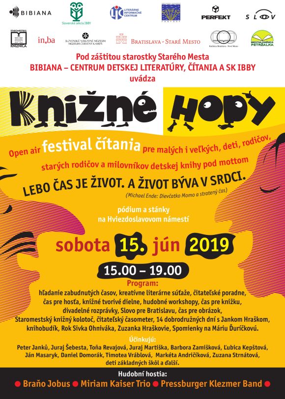 BIBIANA srdečne pozýva v sobotu 15. júna na Knižné hody 2019 od 15:00 – 19:00 na Hviezdoslavovo námestie v Bratislave