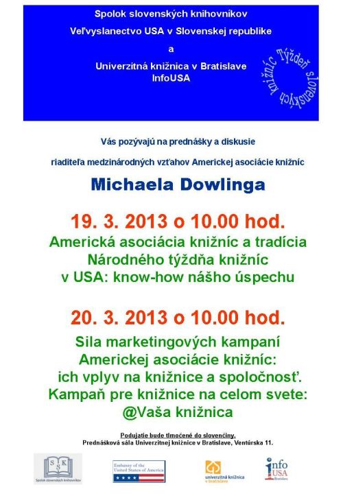 Pozvánka na odborné prednášky Michaela Dowlinga