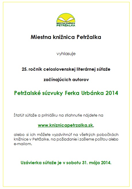 Petržalské súzvuky Ferka Urbánka 2014