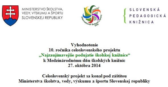 podujatie sa konalo k Medzinárodnému dňu školských knižníc 27. 10. 2014