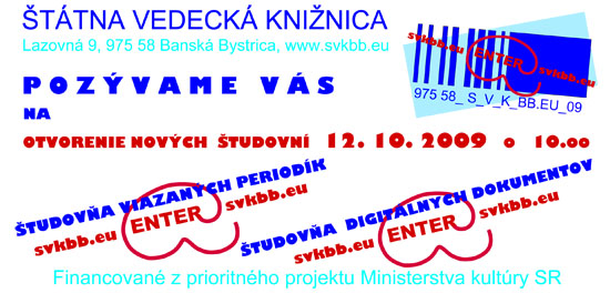 Otvorenie novych studovni v Statnej vedeckej kniznici v Banskej Bystrici