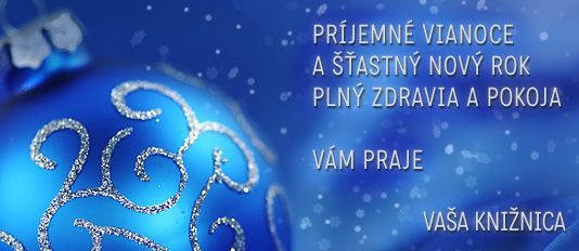 Vianočný pozdrav z Mestskej knižnice mesta Piešťany