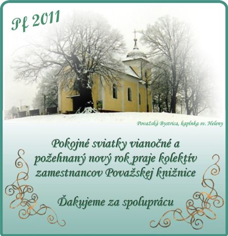Vianočný pozdrav z Považskej knižnice v Považskej Bystrici