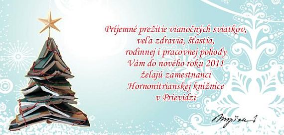 Vianočný pozdrav z Hornonitrianskej knižnice v Prievidzi