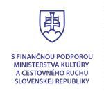 Logo S finančnou podporou Ministerstva kultúry a cestovného ruchu SR