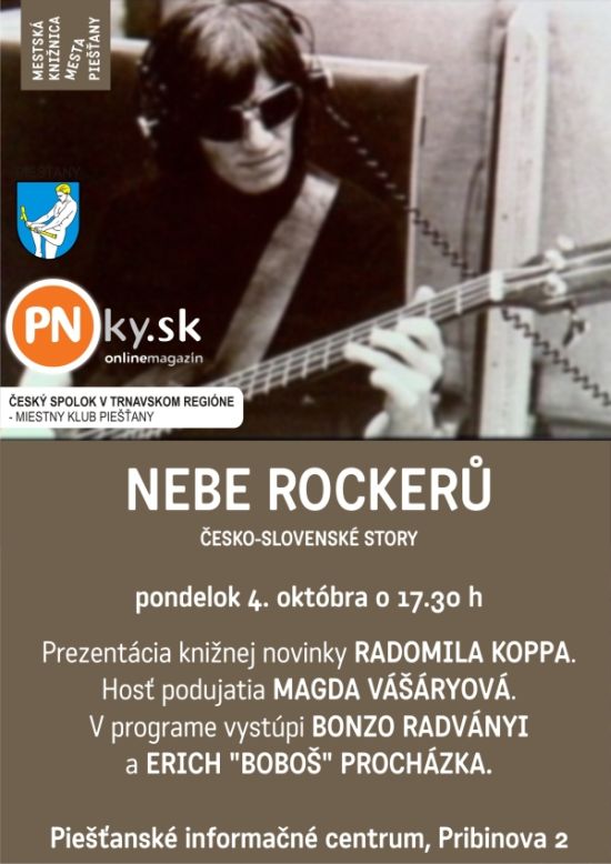 Pozvánka do Mestskej knižnice mesta Piešťany na prezentáciu knižnej novinky, 4. 10. 2010 o 17.30 hod.