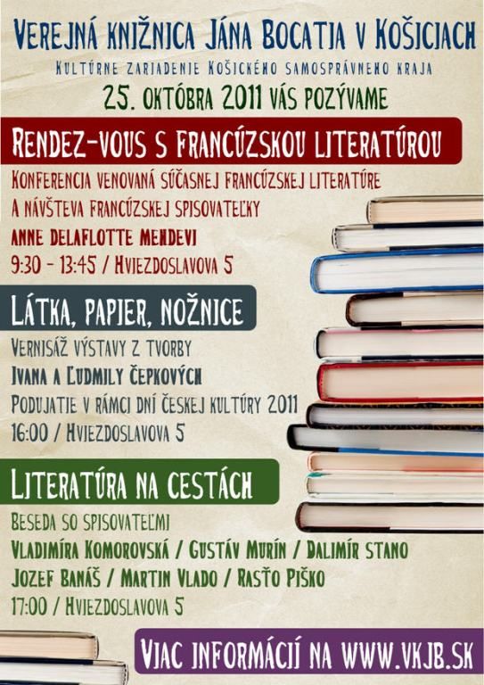 Nevšedný utorok vo Verejnej knižnici Jána Bocatia v Košiciach, 25. 10. 2011