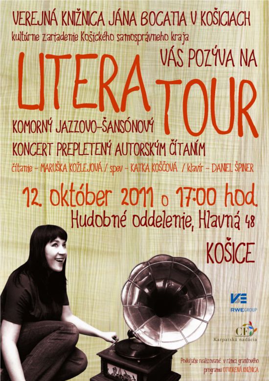 Pozvánka do Verejnej knižnice Jána Bocatia na koncert a autorské čítanie, 12. 10. 2011 o 17.00 hod.