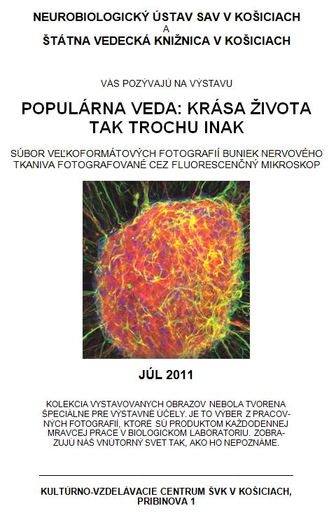 Pozvánka do ¡štátnej vedeckej knižnice v Košiciach na zaujímavú výstavu, júl 2011.