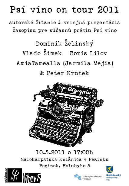 Pozvánka do Malokarpatskej knižnice v Pezinku na autorské čítanie a prezentáciu časopisu, 10. 5. 02011 o 17.00 hod.