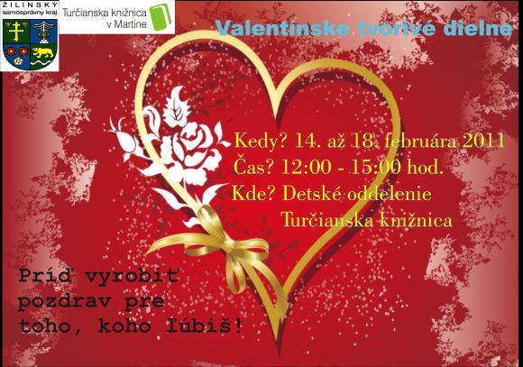 Pozvánka do turčianskej knižnice v Martine v týždni od 14. do 18. februára v čase od 12.00 do 15.00 hod. 
