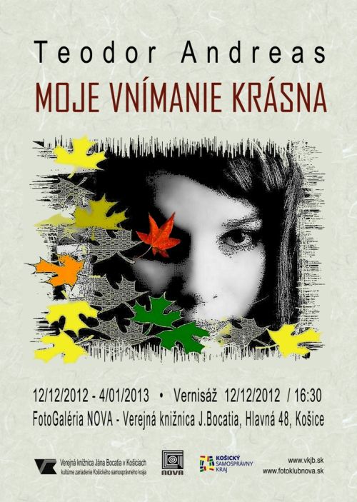 Vernisáž výstavy 12. 12. 2012 o 16.30 hod. vo FotoGalérii NOVA vo Verejnej knižnici J. Bocatia v Košiciach