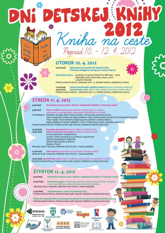 Pozvánka do Podtatranskej knižnice v Poprade na seminár, 10. – 12. 4. 2012