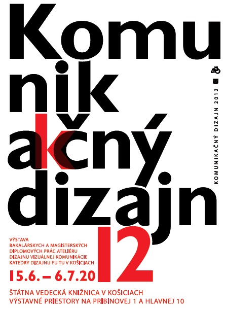Pozvánka do Štátnej vedeckej knižnice v Košiciach na výstavu bakalárskych a magisterských diplomových prác, 15. 6. – 6. 7. 2012