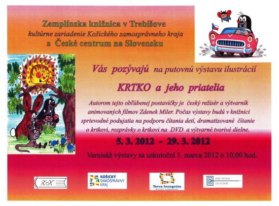 Pozvánka na výstavu obľúbenej filmovej postavičky, 5. 3. – 29. 3. 2012.
