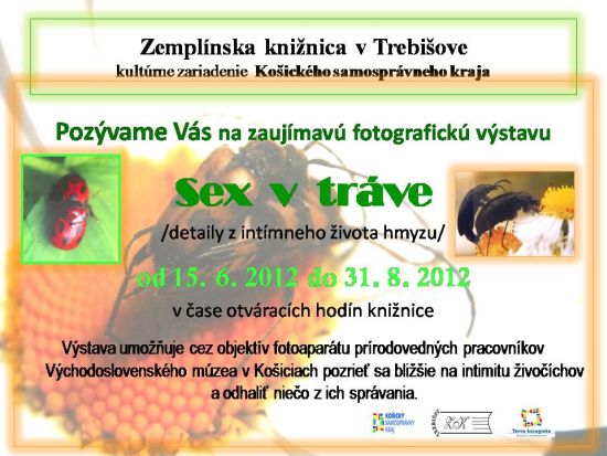 Pozvánka do Zemplínskej knižnice na výstavu, od 15. 6. do 31. 8. 2012