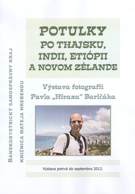 Pozvánka do Knižnice Mateja Hrebendu na výstavu fotografa Pavla 