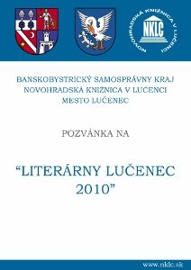 Pozvánka na slávnostné vyhodnotenie celoslovenskej literárnej súťaže vo vlastnej tvorbe.