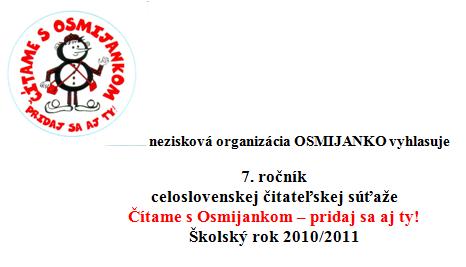 Súťaž Čítajme s Osmijankom 2010