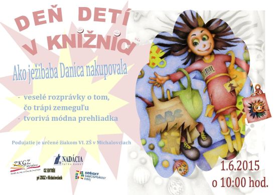 podujatie k MDD v Zemplínskej knižnici Gorazda Zvonického Michalovce, 1.6.2015 o 10.00 hod.