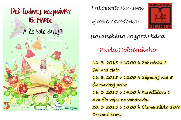 16. 3. 2015 v Staromestskej knižnici v Bratislave