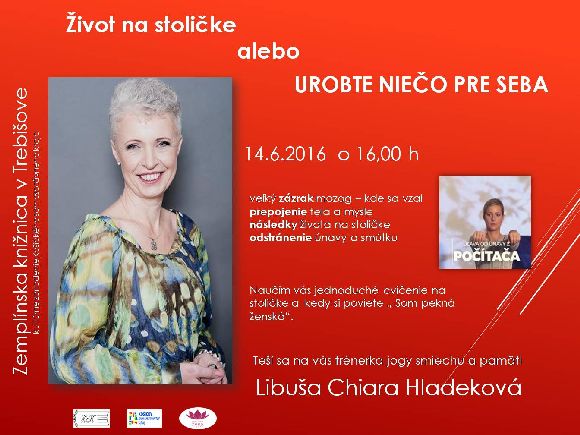 stretnutie s lektorkou a trénerkou jogy smiechu a pamäti 14. júna 2016 v Zemplínskej knižnici v Trebišove