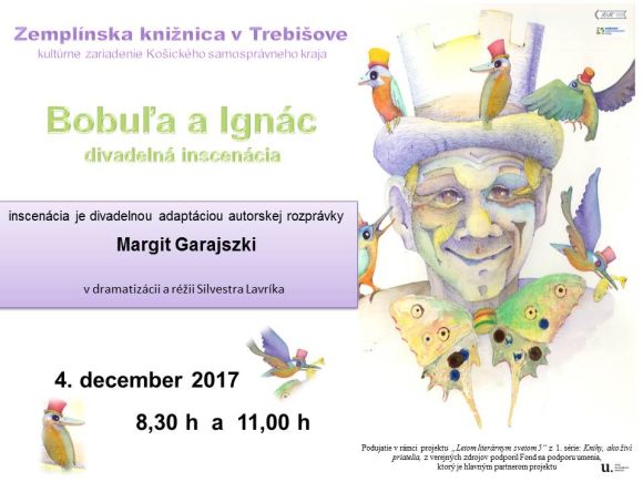divadelná inscenácia v podaní Margit Garajszki v Zemplínskej knižnici v Trebišove 4. 12. 2017