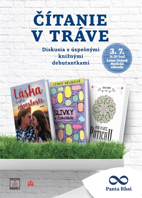Staromestská knižnica Vás pozýva do letnej čitárne v Medickej záhrade v utorok 3. 7. 2018 o 16,30 hod. na Čítanie v tráve s Panta Rhei s úspešnými knižnými debutantkami. 