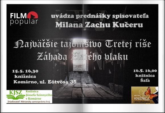 prednáška spisovateľa Milana Zachu Kučeru, 15. 5. 2018 v Knižnici Józsefa Szinnyeiho v Komárne