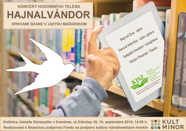 Koncert 18. 9. 2019 v Knižnici Józsefa Szinnyeiho v Komárne