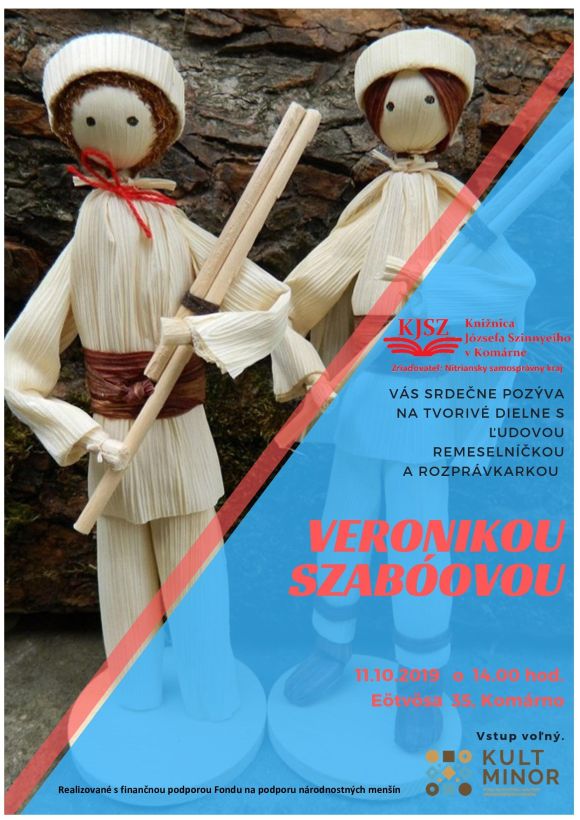 ľudovou remeselníčkou a rozprávkárkou 11. 10. 2019 v Knižnici Józsefa Szinnyeiho v Komárne