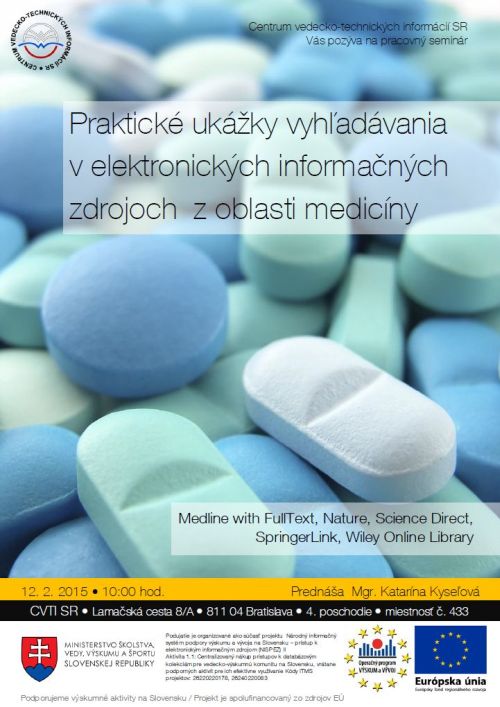 Praktické ukážky vyhľadávania v EIZ, seminár 12. 2. 2015 v CVTI SR