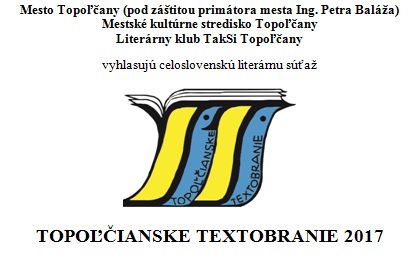 Celoslovenská literárna súťaž pre autorov, ktorí dosiaľ knižne nepublikovali. Uzávierka súťaže: 15. júl 2017