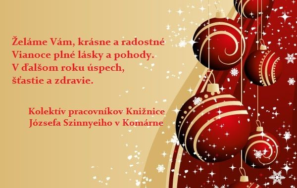 Vianočný pozdrav, Knižnica Józsefa Szinnyeiho v Komárne